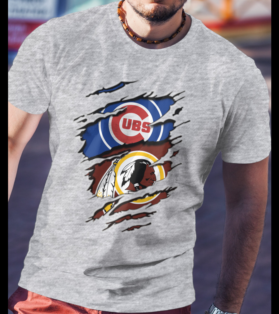 Cubs And Redskins Logos Combined T-Shirt