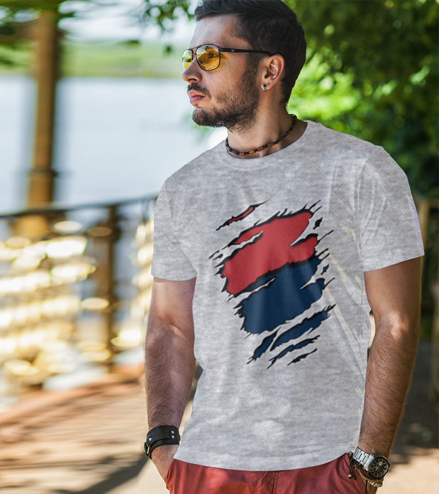 Cow Car Two-Tone Rip Claw Marks T-Shirt