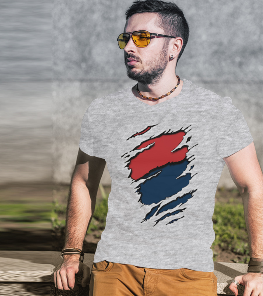 Cow Car Two-Tone Rip Claw Marks T-Shirt