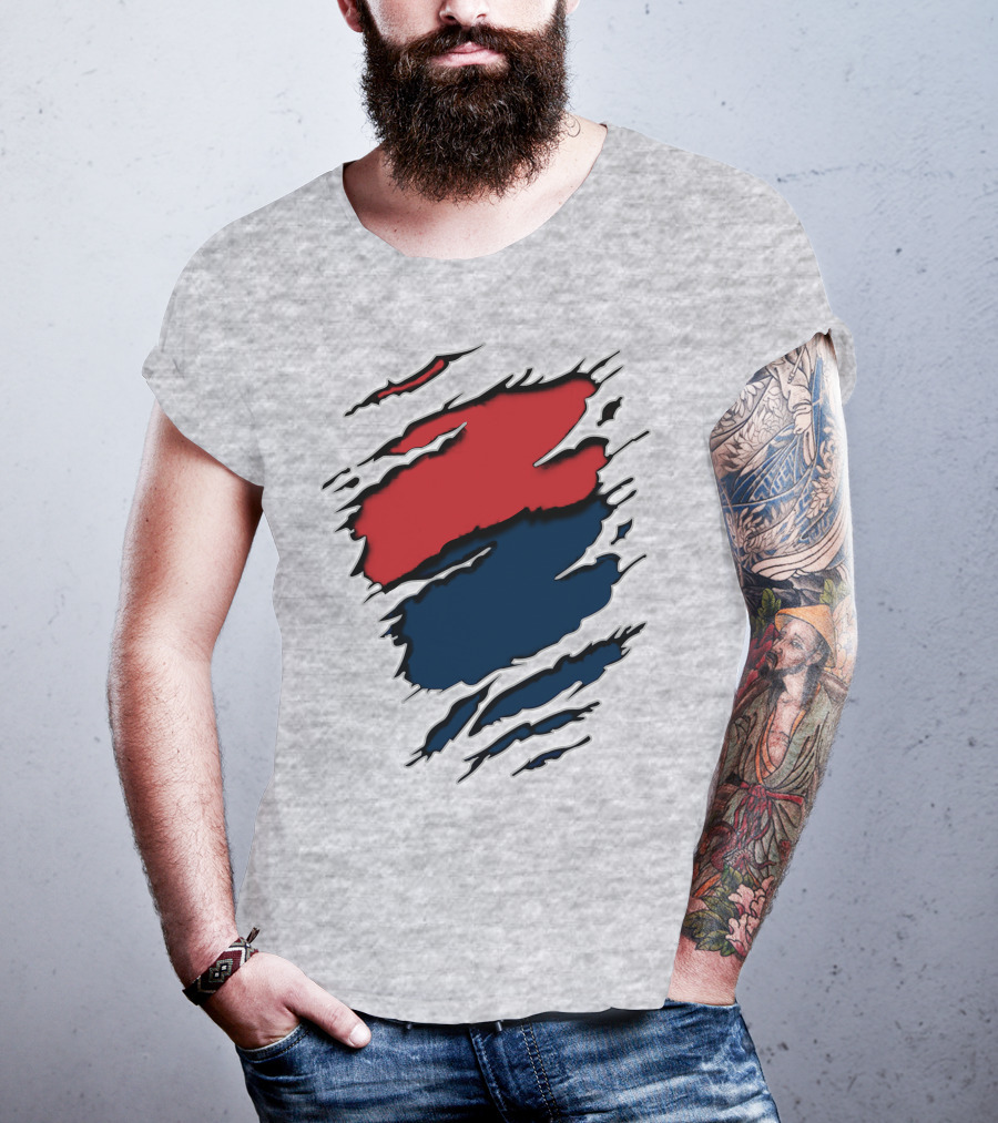 Cow Car Two-Tone Rip Claw Marks T-Shirt