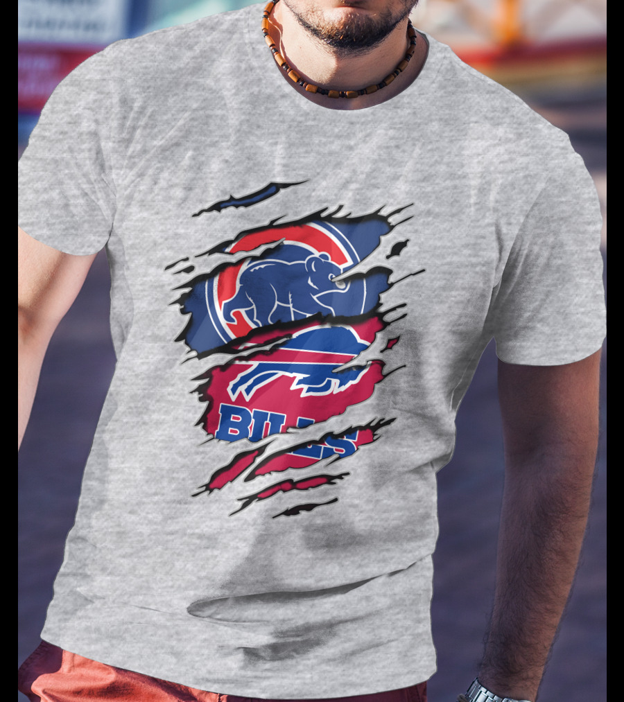 Bills Cubs Buffalo Football Chicago Baseball Crossover T-Shirt