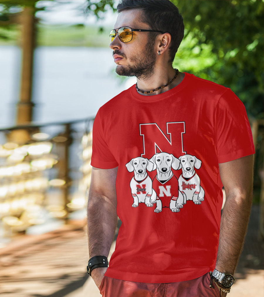 Nebraska Huskers Dachshund T-Shirt