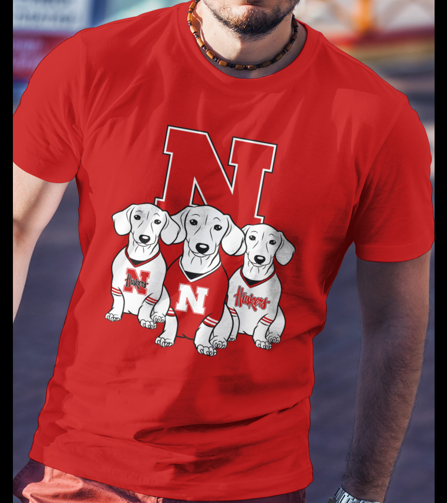 Nebraska Huskers Dachshund T-Shirt