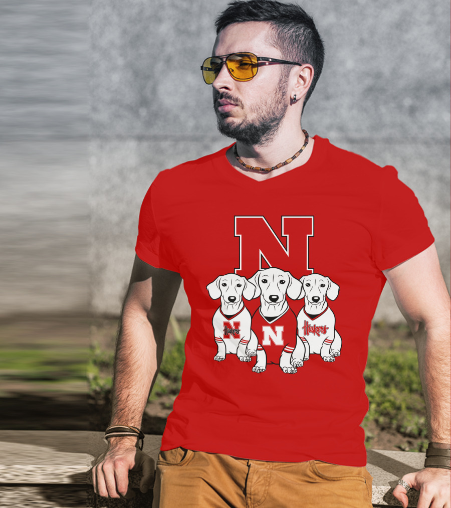 Nebraska Huskers Dachshund T-Shirt