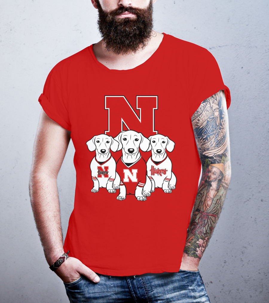 Nebraska Huskers Dachshund T-Shirt