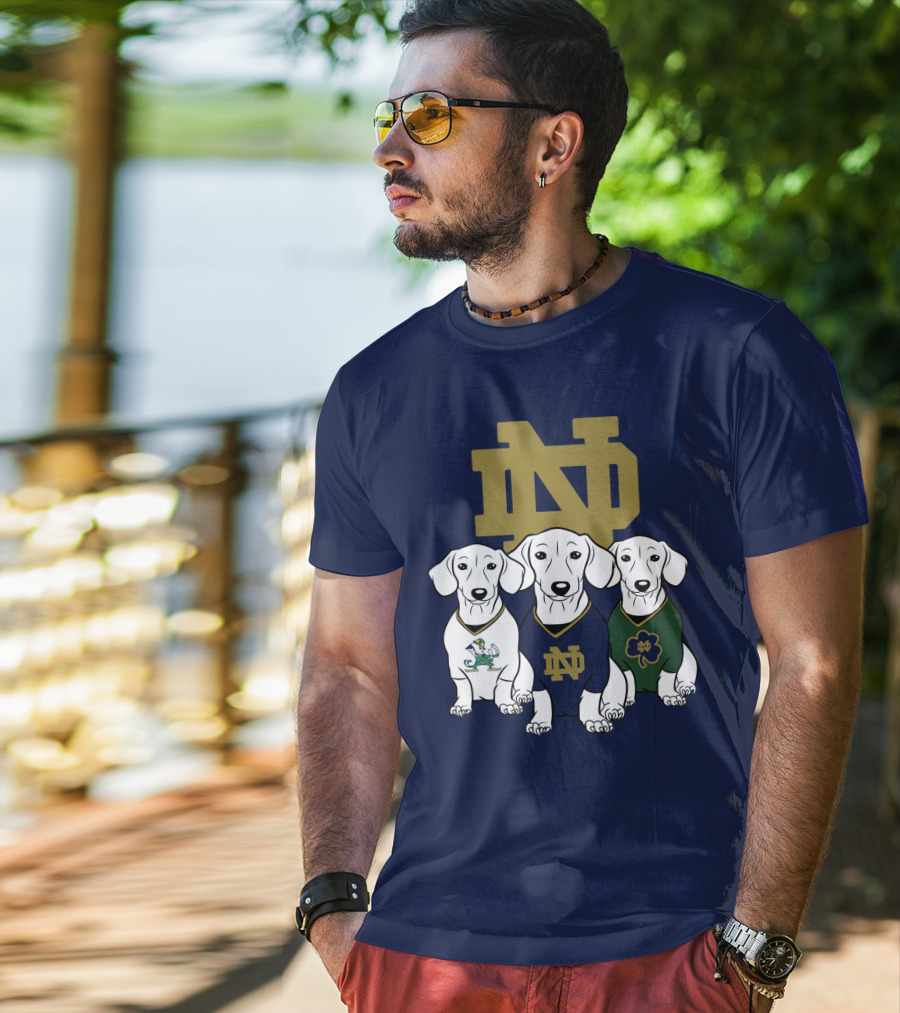 Dachshund Notre Dame Fighting Irish T-Shirt