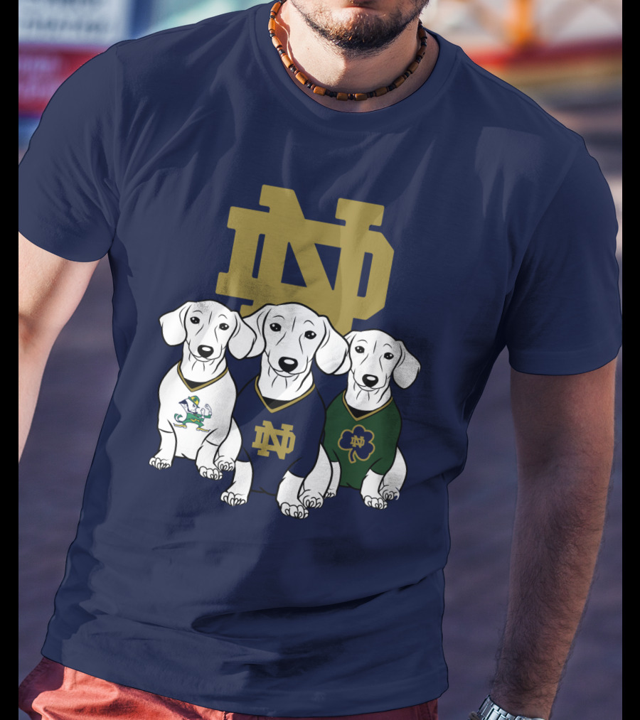 Dachshund Notre Dame Fighting Irish T-Shirt
