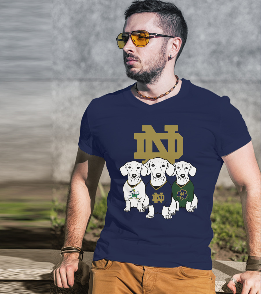 Dachshund Notre Dame Fighting Irish T-Shirt