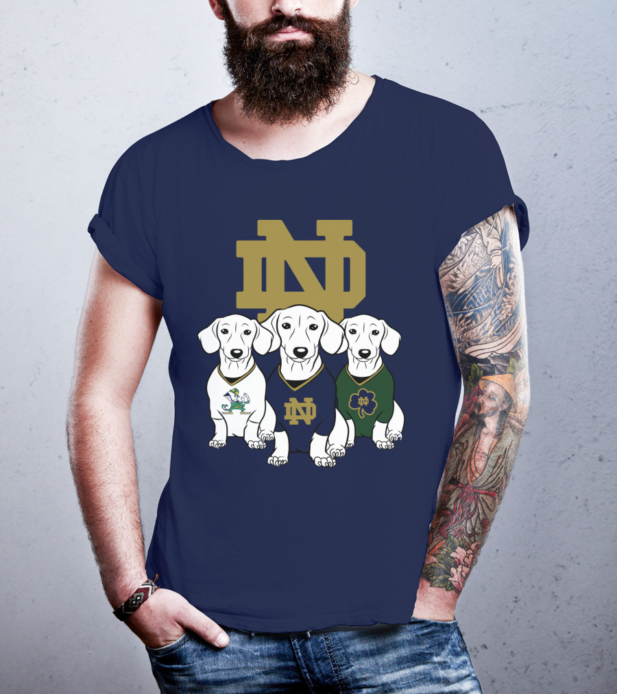Dachshund Notre Dame Fighting Irish T-Shirt