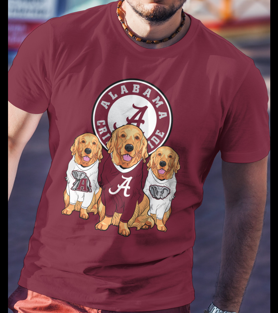 Alabama Crimson Tide Golden Retrievers T-Shirt