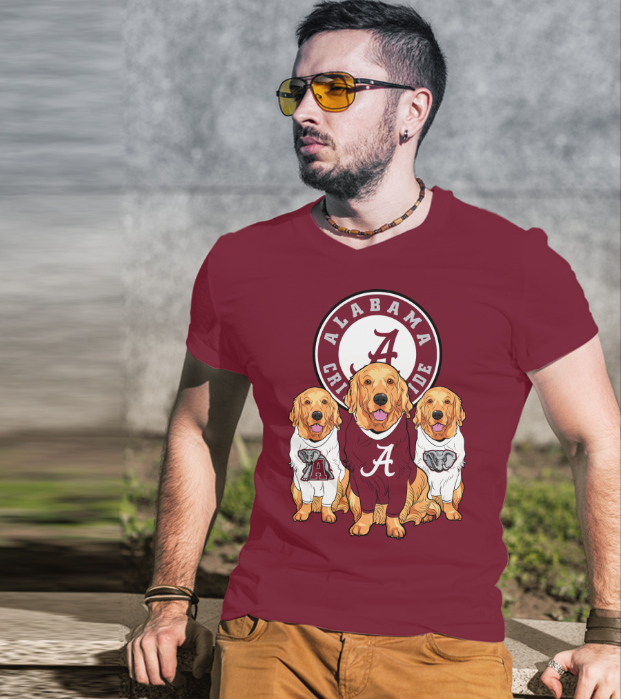 Alabama Crimson Tide Golden Retrievers T-Shirt