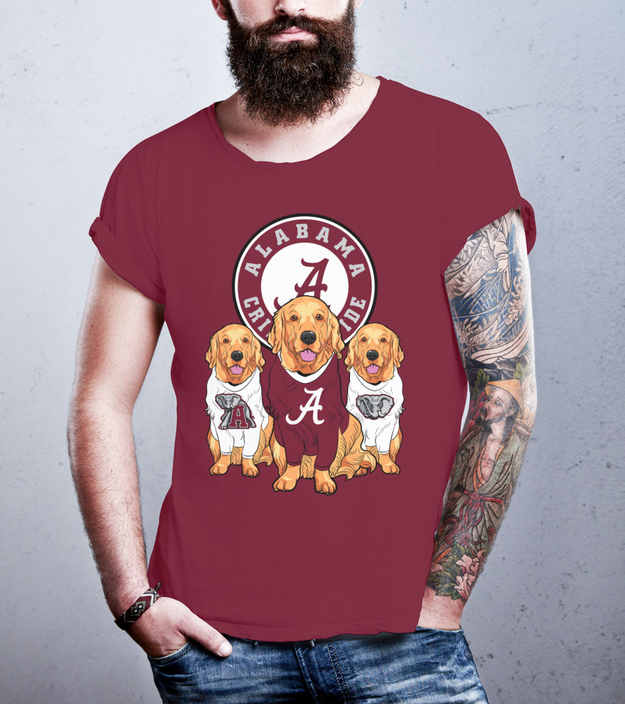 Alabama Crimson Tide Golden Retrievers T-Shirt