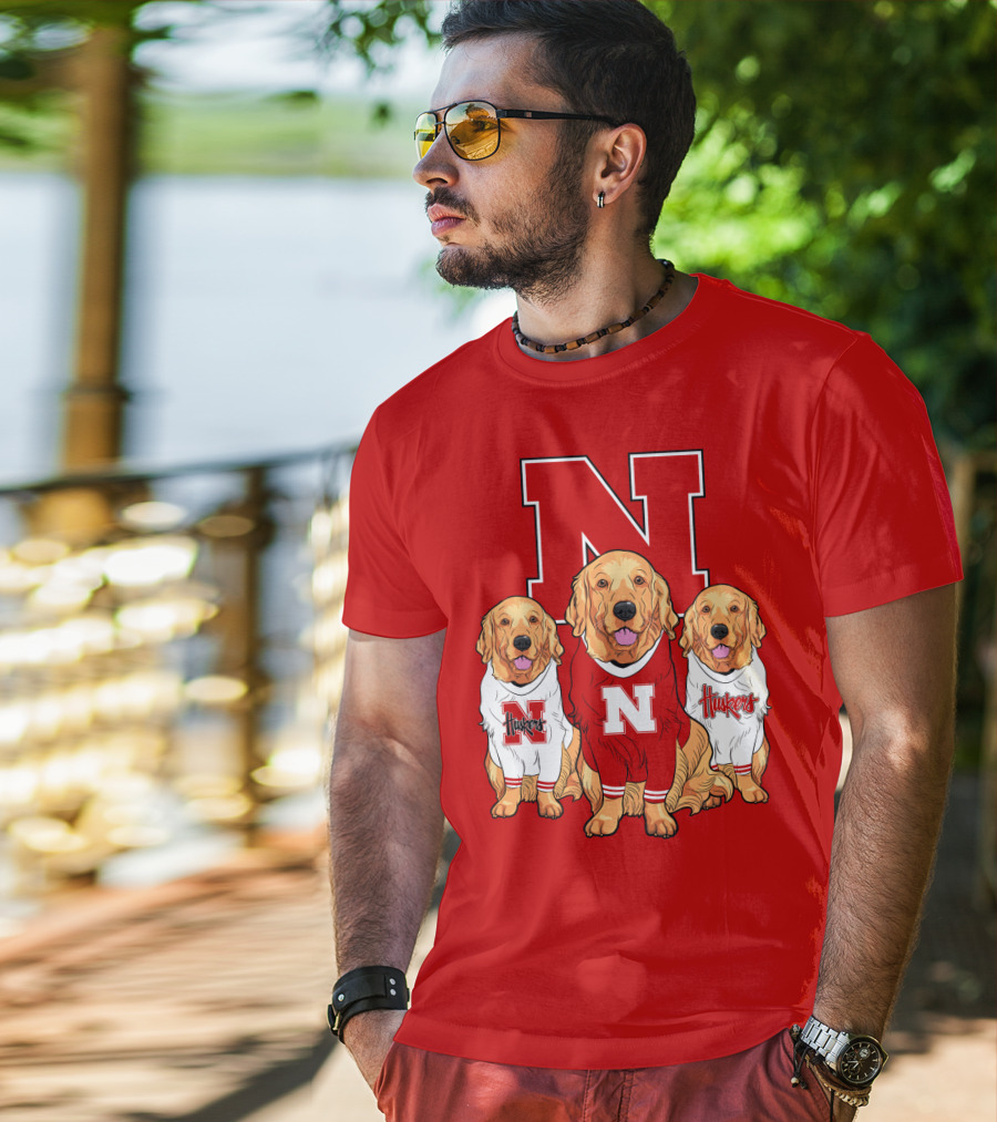 Nebraska Huskers Golden Retrievers T-Shirt