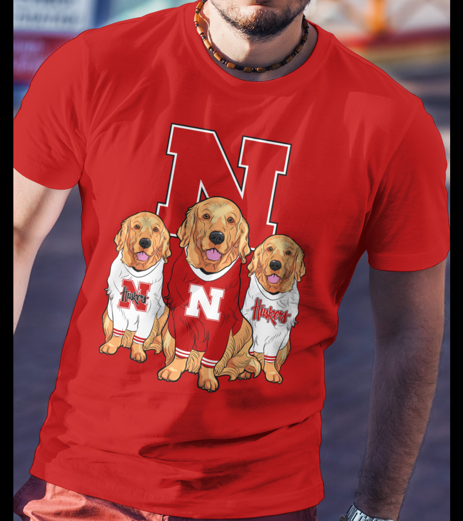 Nebraska Huskers Golden Retrievers T-Shirt