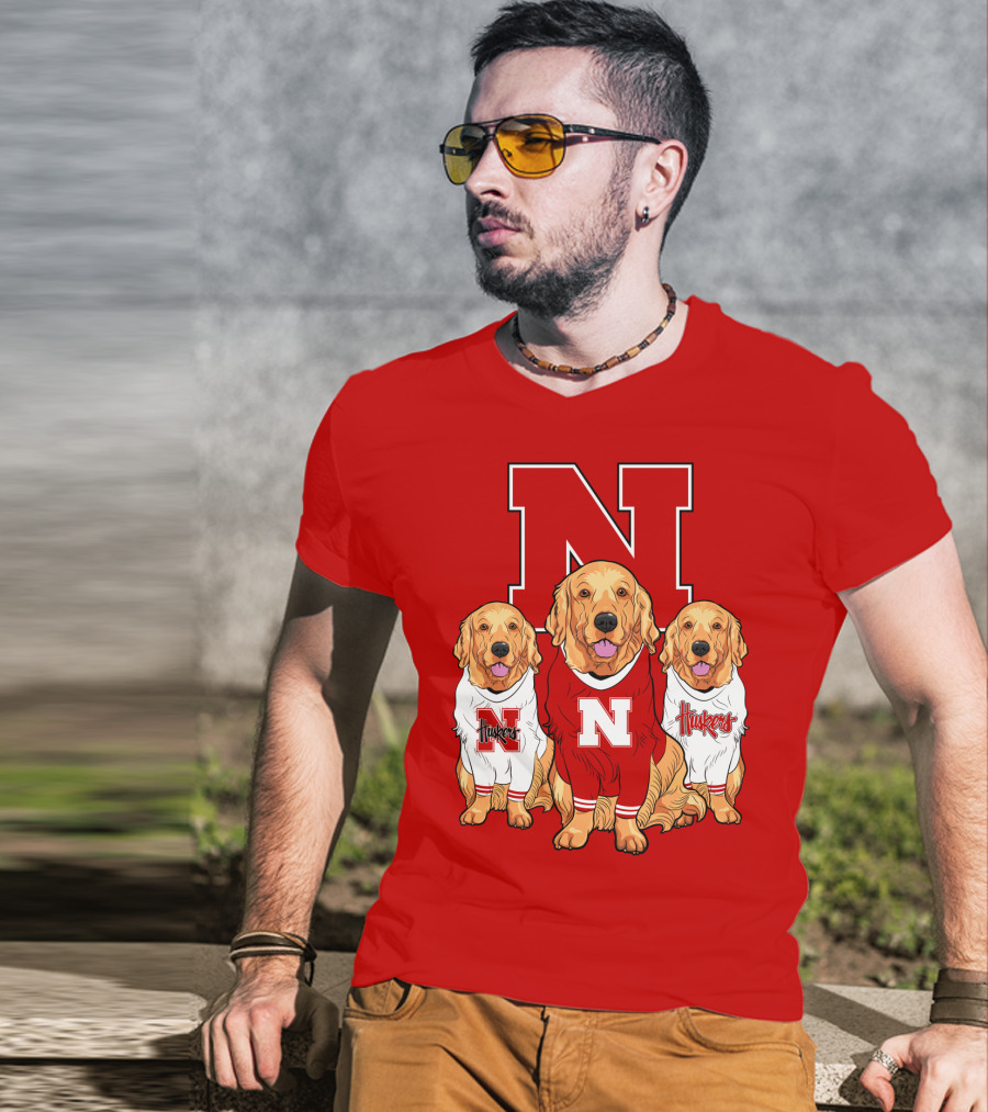 Nebraska Huskers Golden Retrievers T-Shirt
