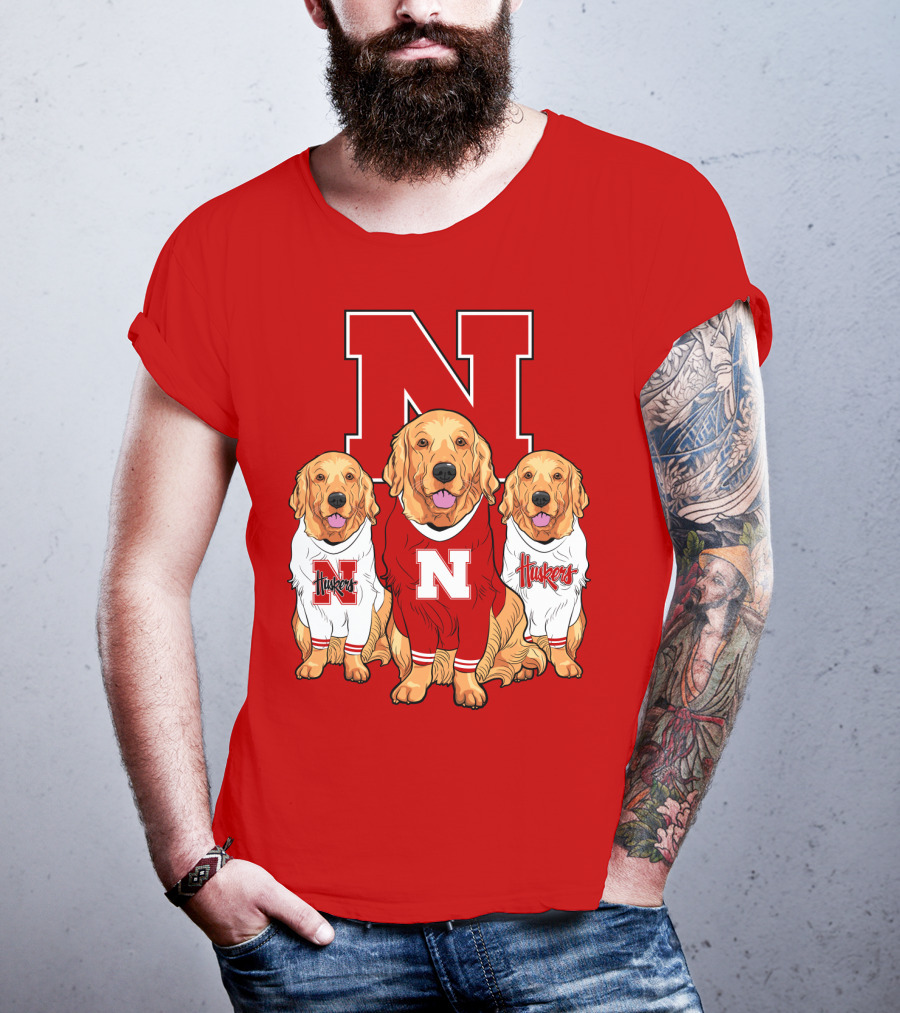 Nebraska Huskers Golden Retrievers T-Shirt