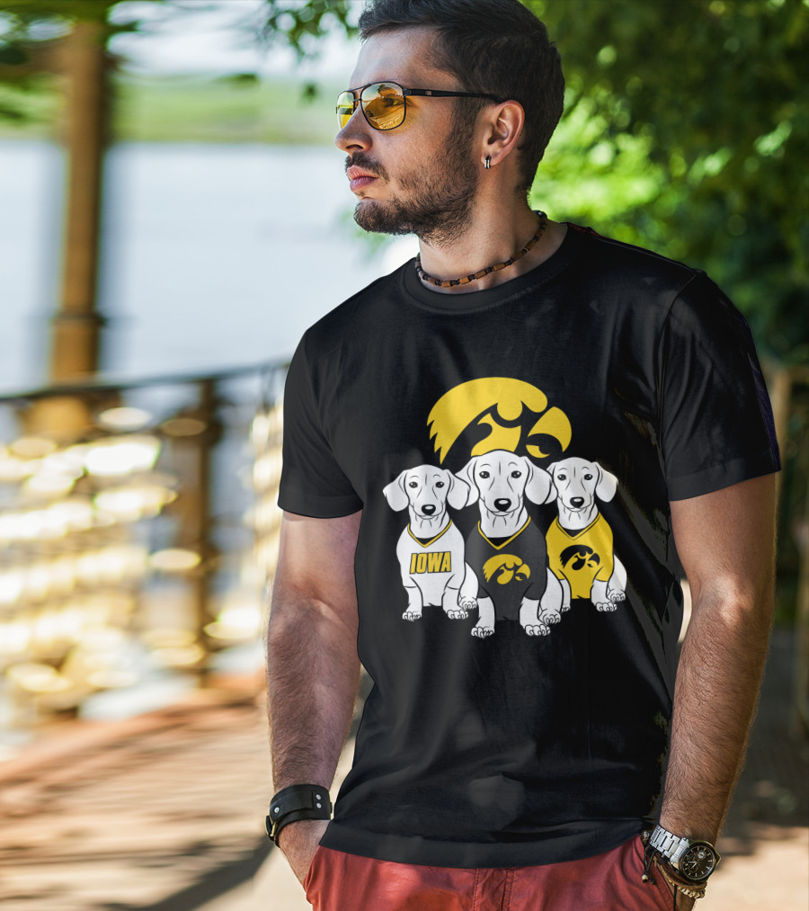 Iowa Hawkeyes Dachshund Trio T-Shirt