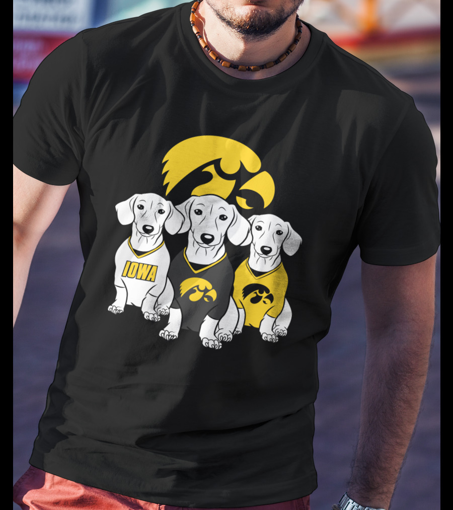 Iowa Hawkeyes Dachshund Trio T-Shirt