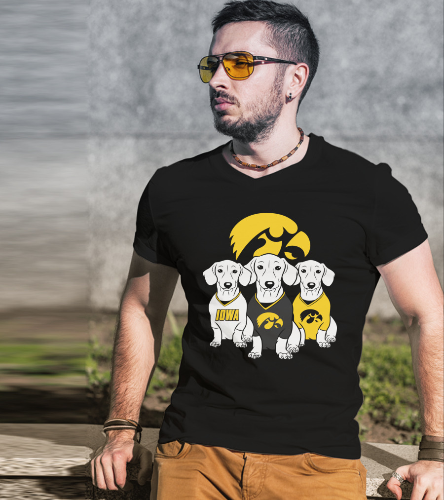 Iowa Hawkeyes Dachshund Trio T-Shirt
