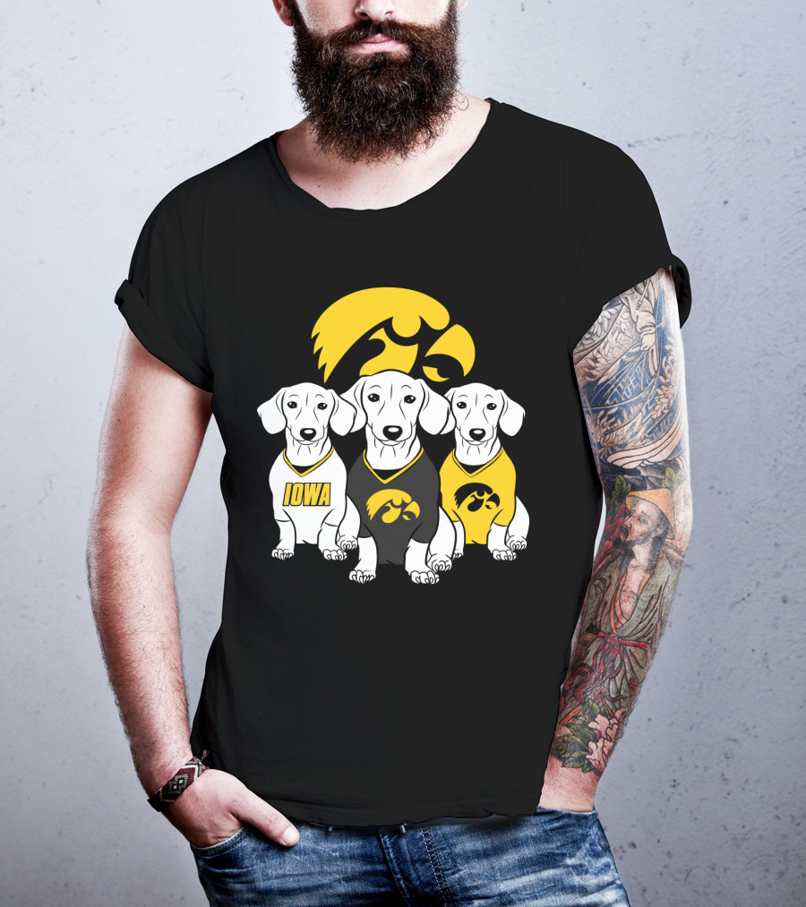 Iowa Hawkeyes Dachshund Trio T-Shirt