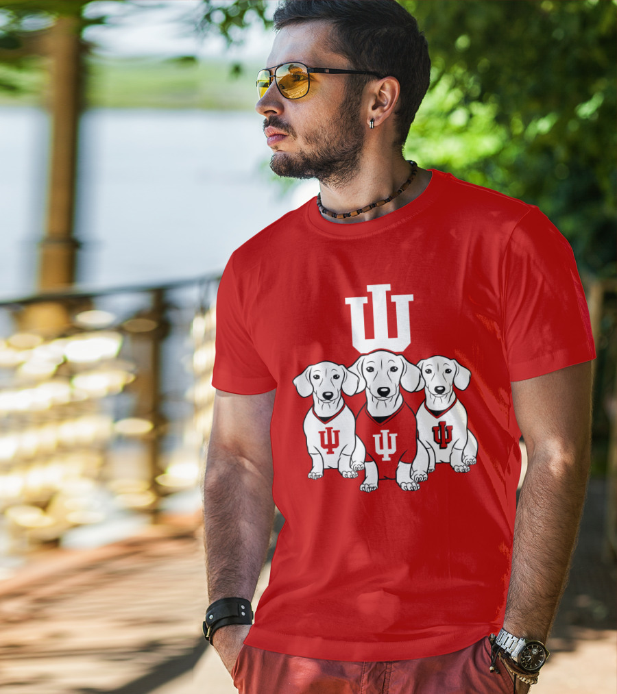 Indiana University Iu Logo Dogs T-Shirt