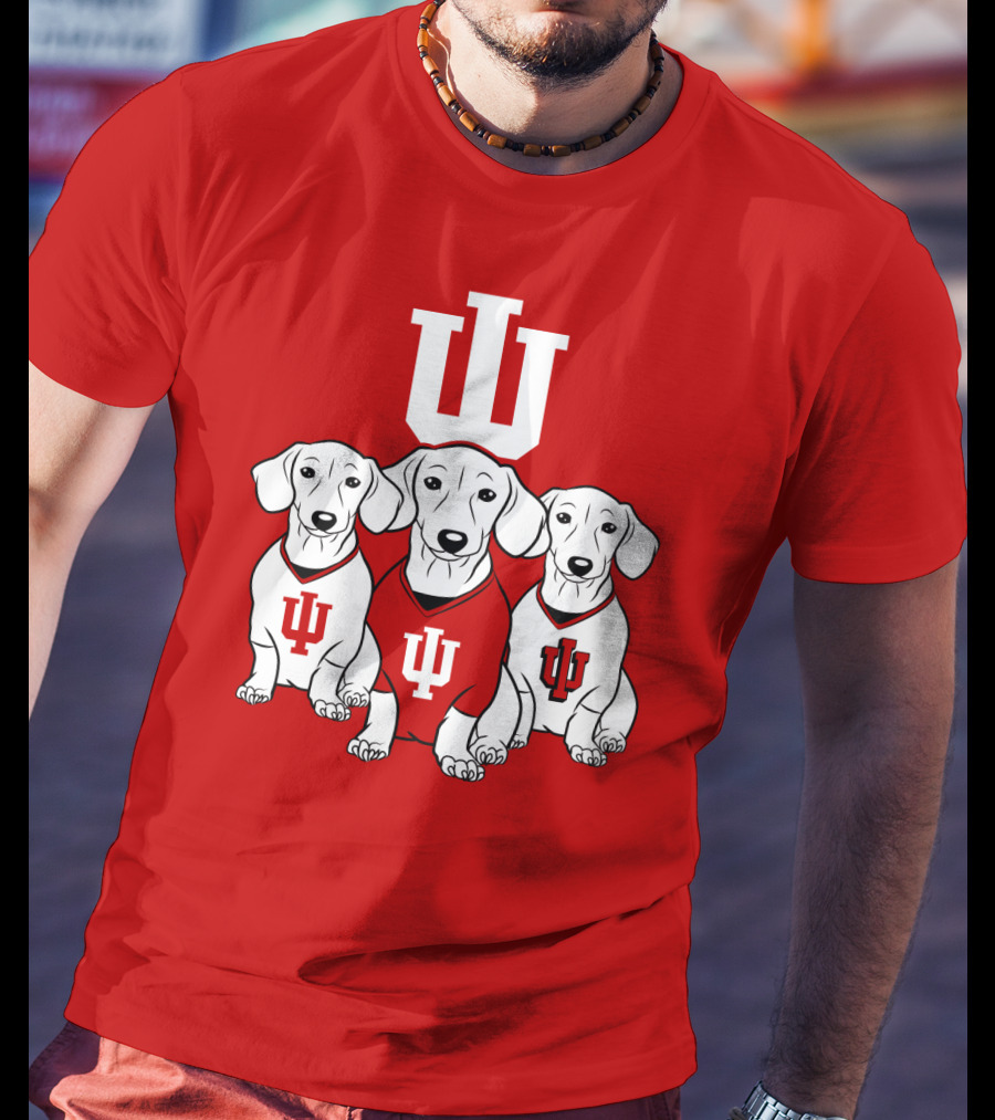 Indiana University Iu Logo Dogs T-Shirt
