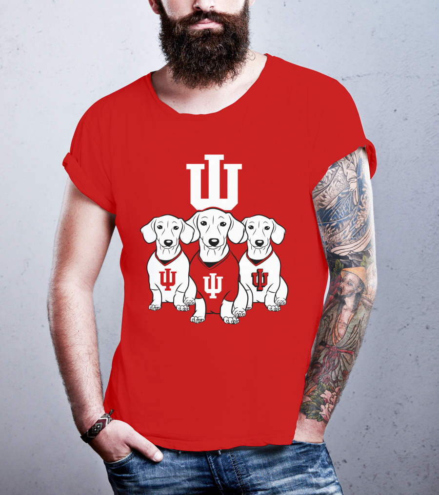 Indiana University Iu Logo Dogs T-Shirt