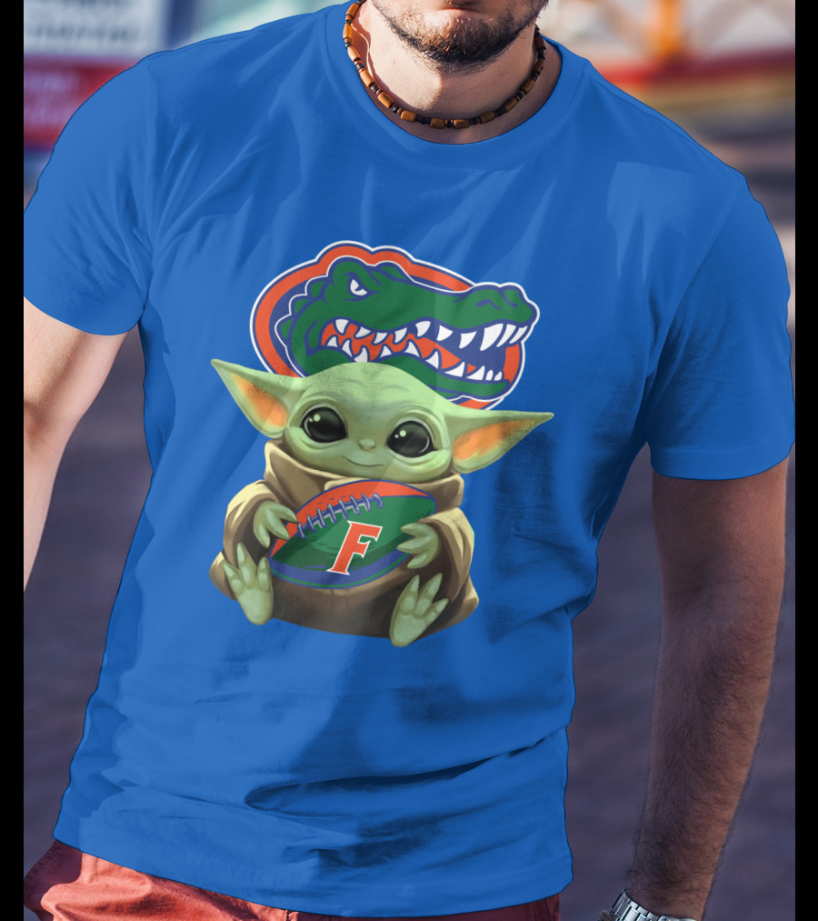 Baby Yoda Florida Gators Football Fan T-Shirt