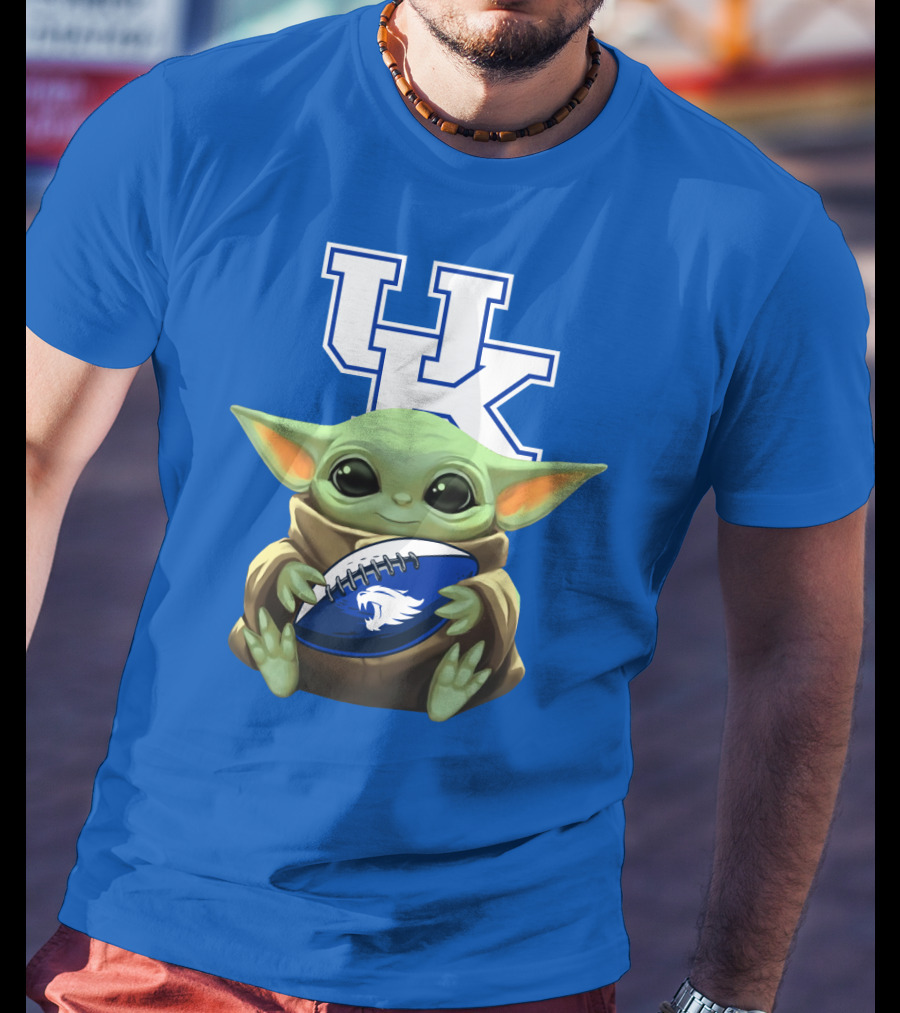 Baby Yoda UK Wildcats Football Fan T-Shirt