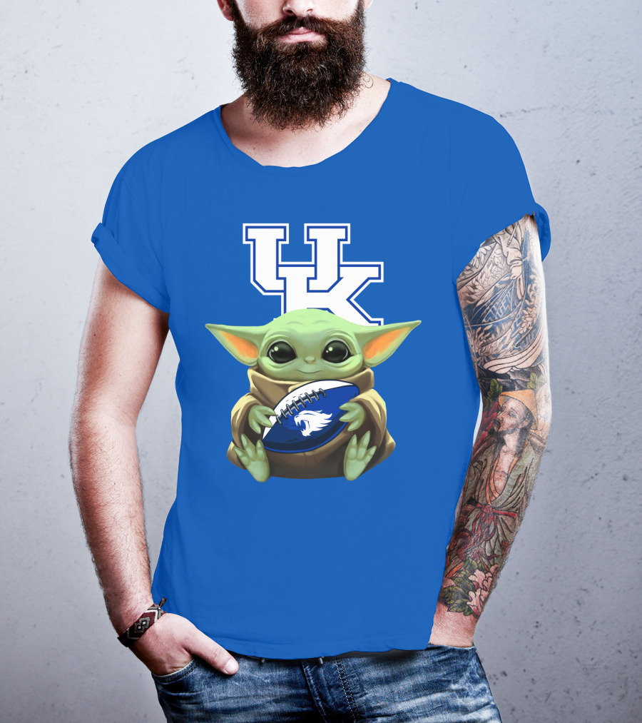 Baby Yoda UK Wildcats Football Fan T-Shirt