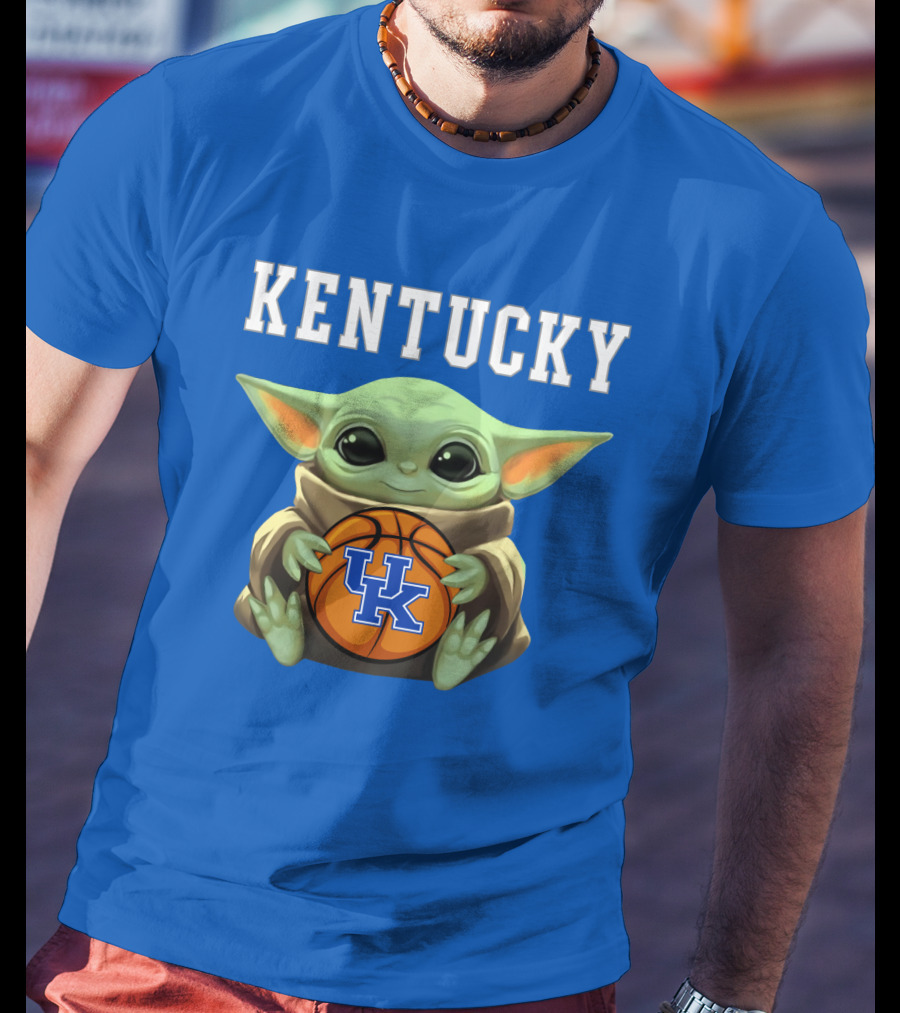 Kentucky Wildcats Baby Yoda Basketball T-Shirt