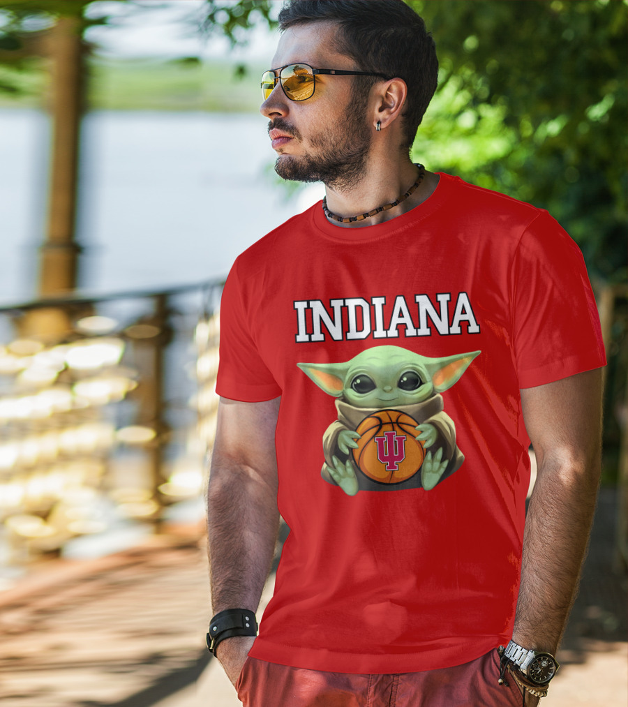 Indiana Baby Yoda IU Basketball T-Shirt