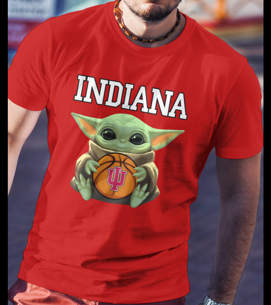 Indiana Baby Yoda IU Basketball T-Shirt