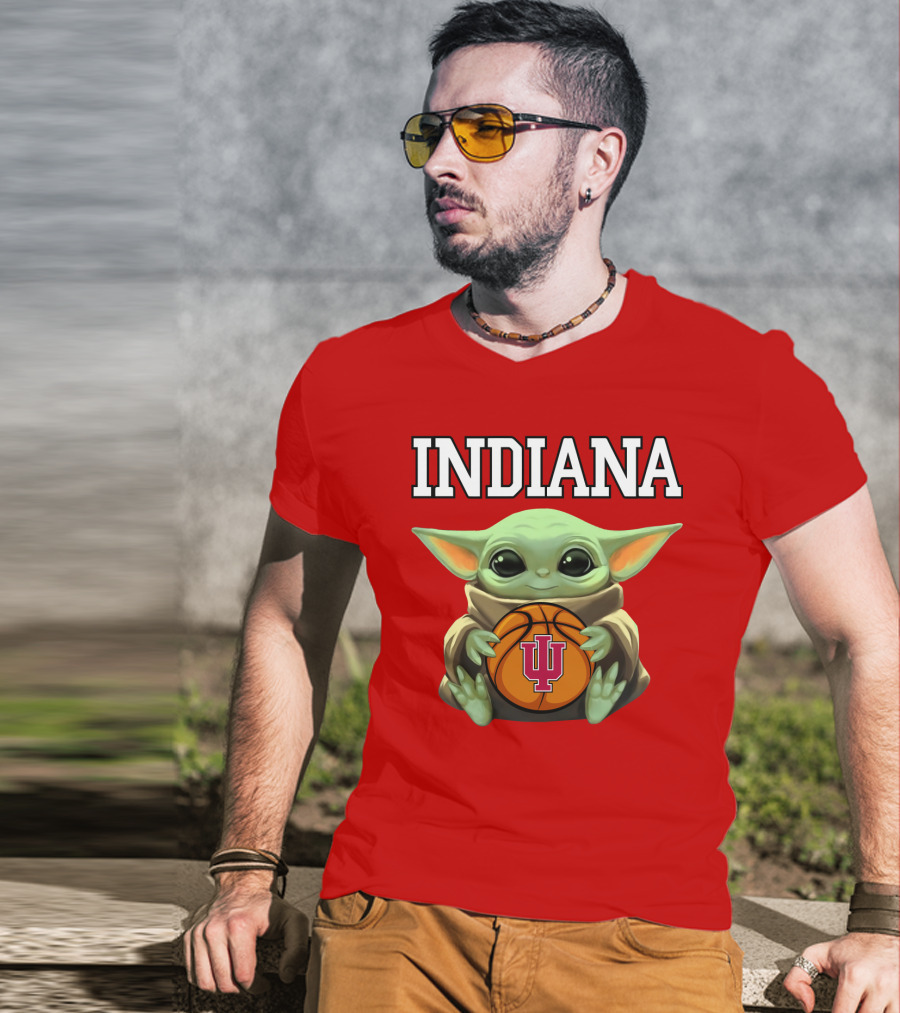 Indiana Baby Yoda IU Basketball T-Shirt