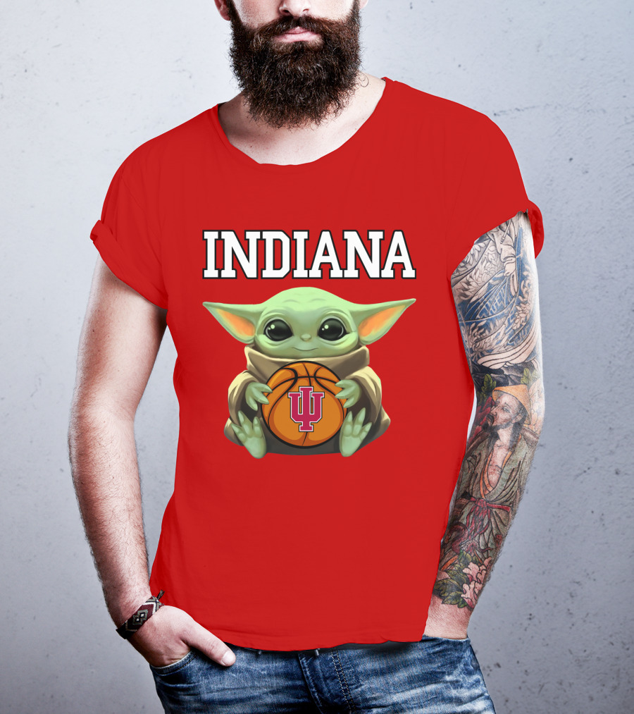 Indiana Baby Yoda IU Basketball T-Shirt