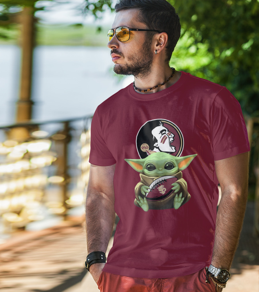 Baby Yoda Seminoles Football FSU T-Shirt