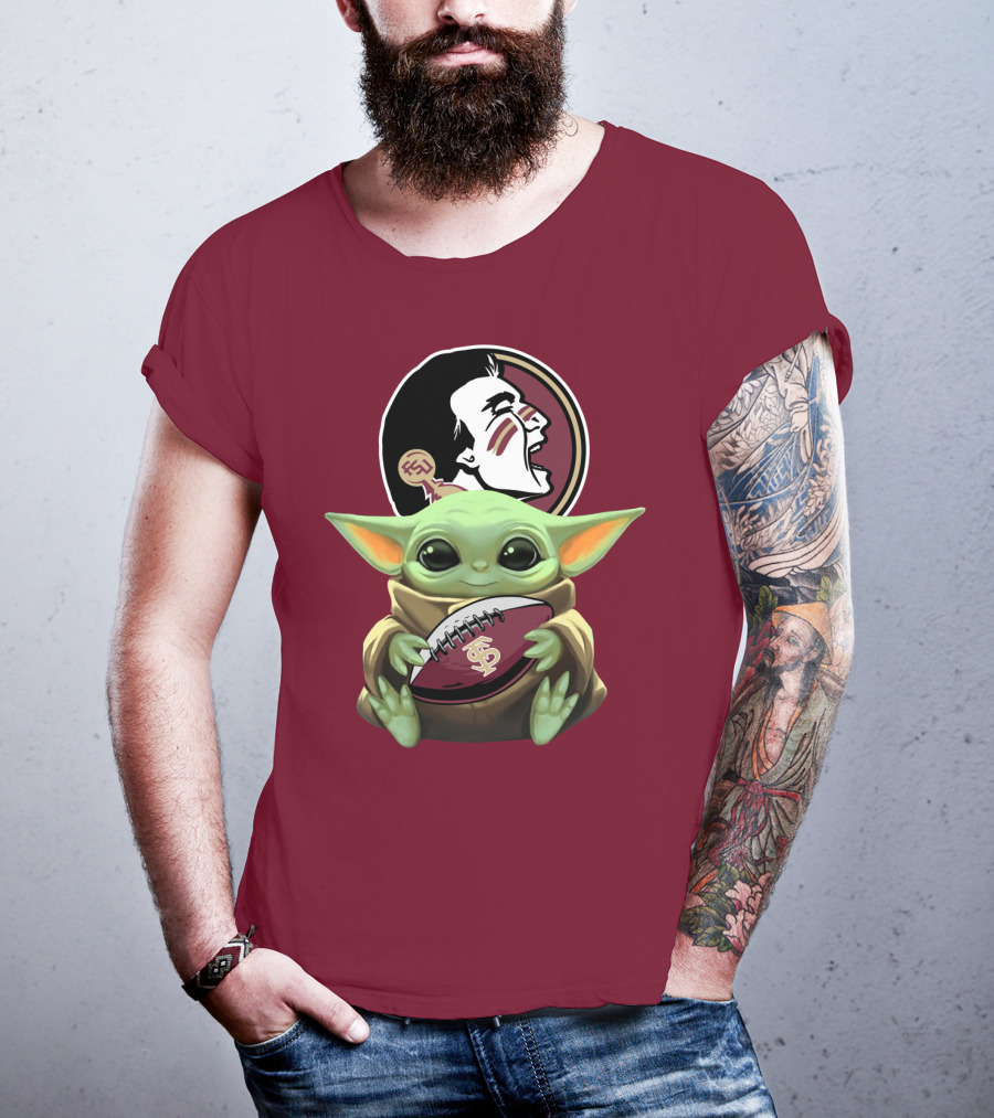 Baby Yoda Seminoles Football FSU T-Shirt