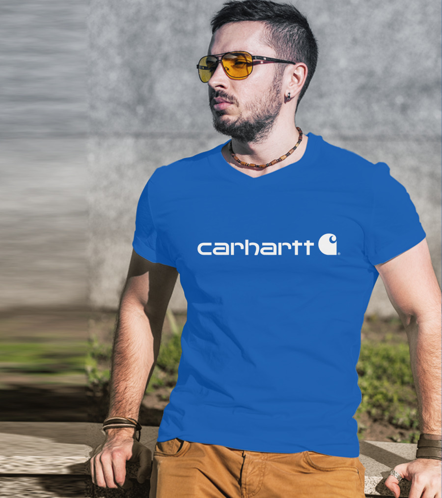Carhartt Force Delmont Signature Blue T-Shirt