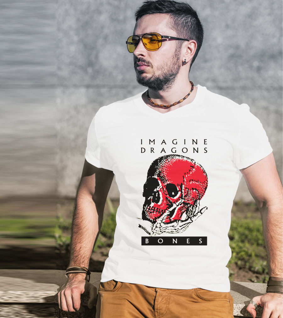 IMAGINE DRAGONS BONES Skull T-Shirt
