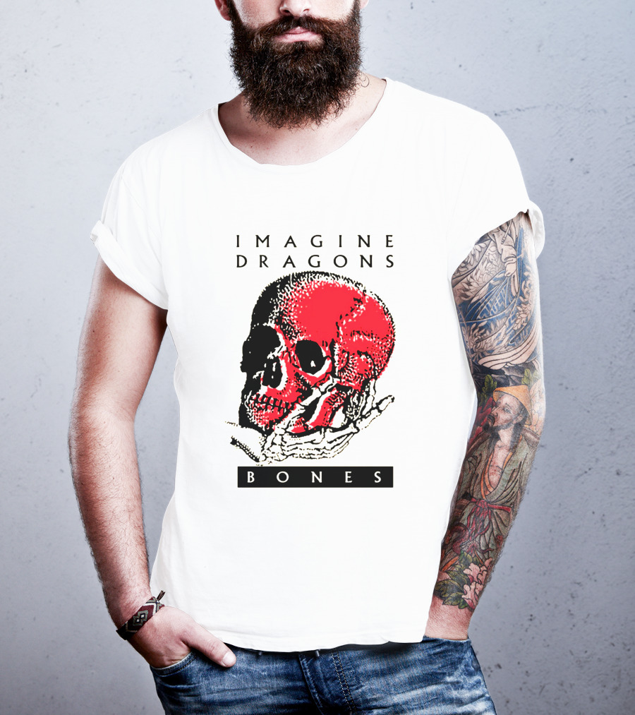 IMAGINE DRAGONS BONES Skull T-Shirt