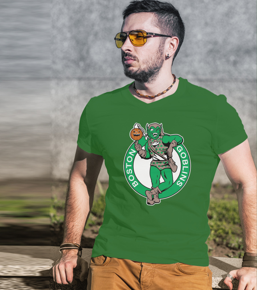 Boston Goblins Halloween Basketball Crossover T-Shirt