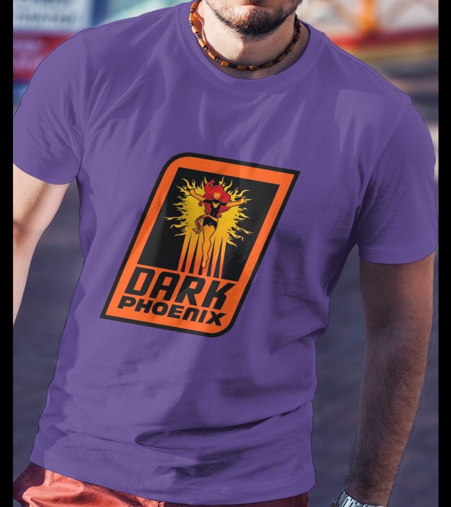Dark Phoenix NBA X-Men Crossover Logo Design With Fiery Character T-Shirt