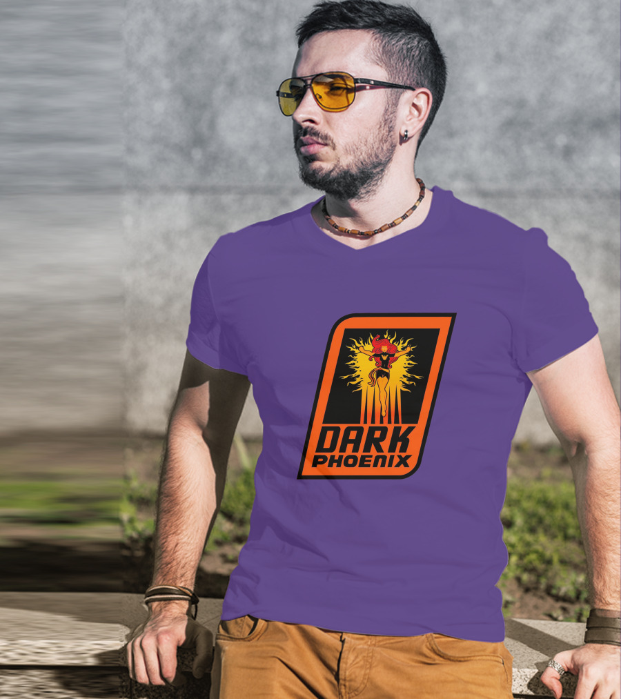 Dark Phoenix NBA X-Men Crossover Logo Design With Fiery Character T-Shirt