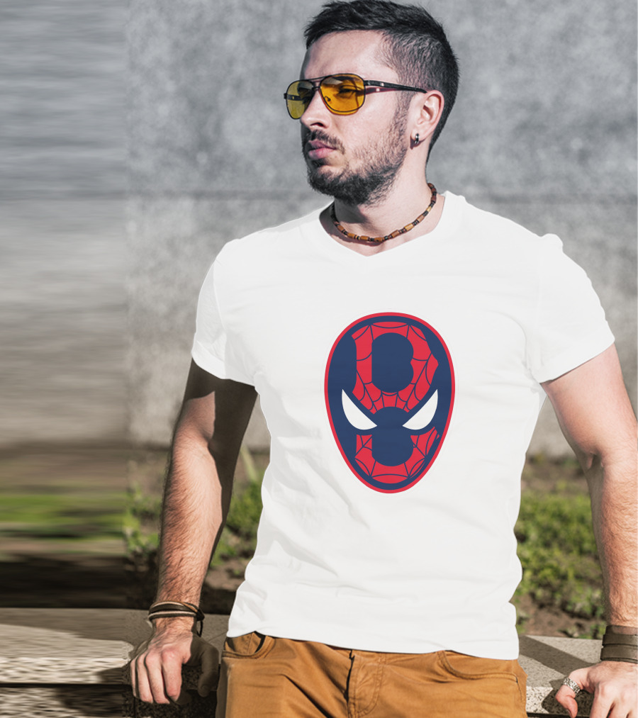 Boston Spider Sox MLB Web Pattern Mask T-Shirt