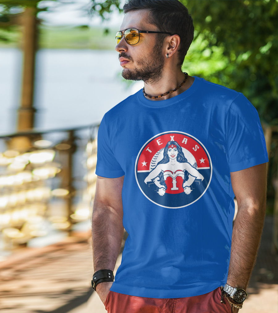 Texas Wonder Woman Baseball Icon T-Shirt