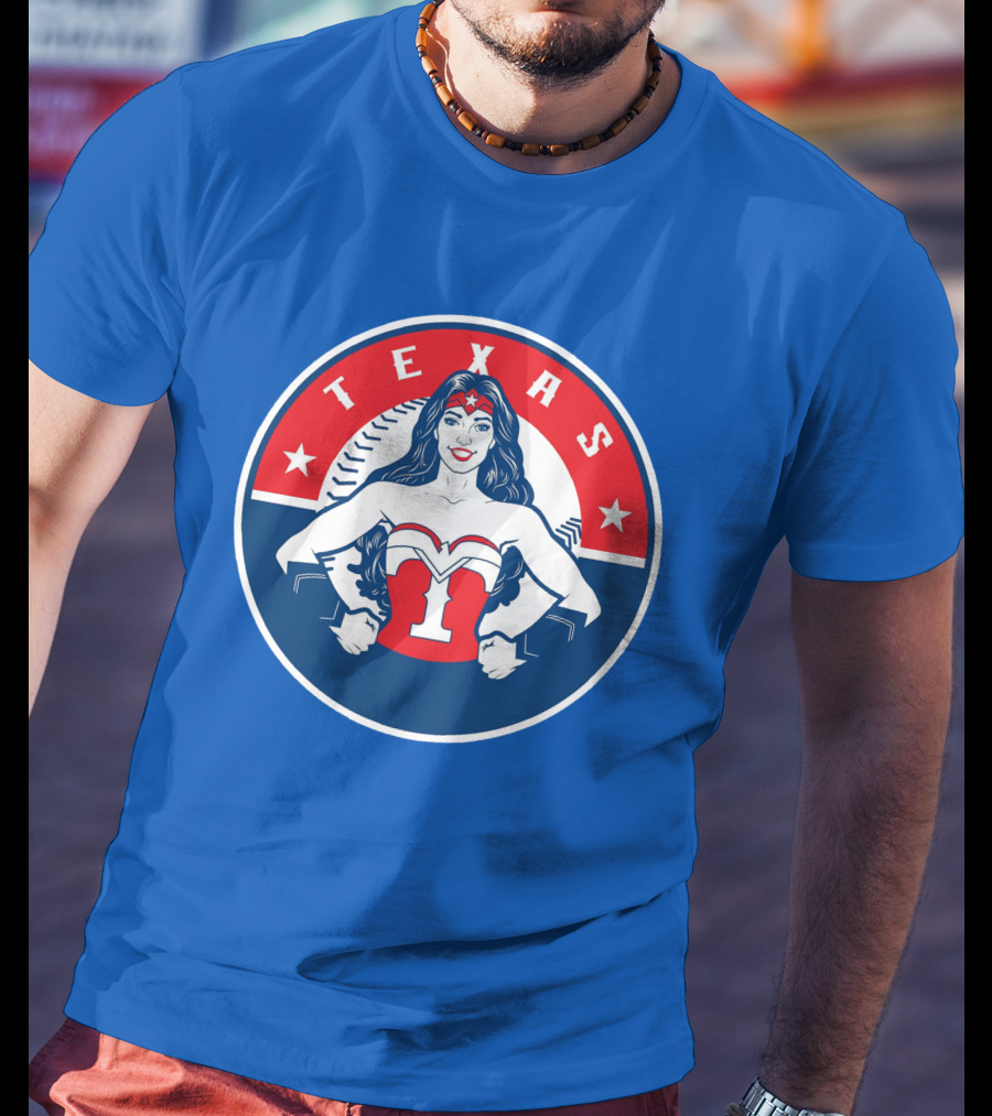 Texas Wonder Woman Baseball Icon T-Shirt