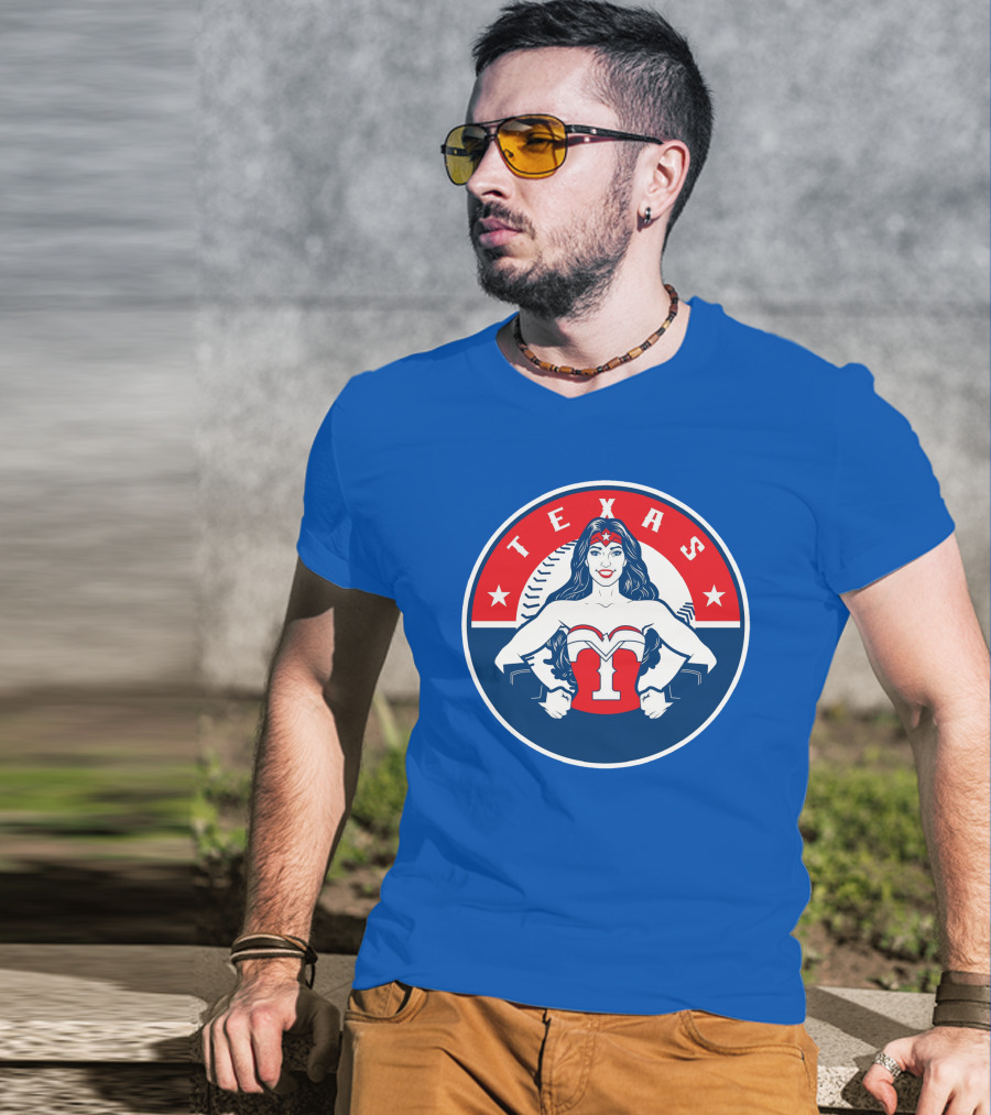 Texas Wonder Woman Baseball Icon T-Shirt