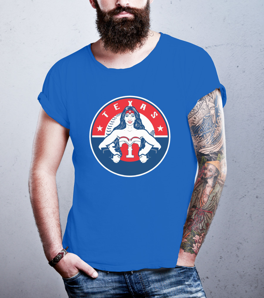 Texas Wonder Woman Baseball Icon T-Shirt
