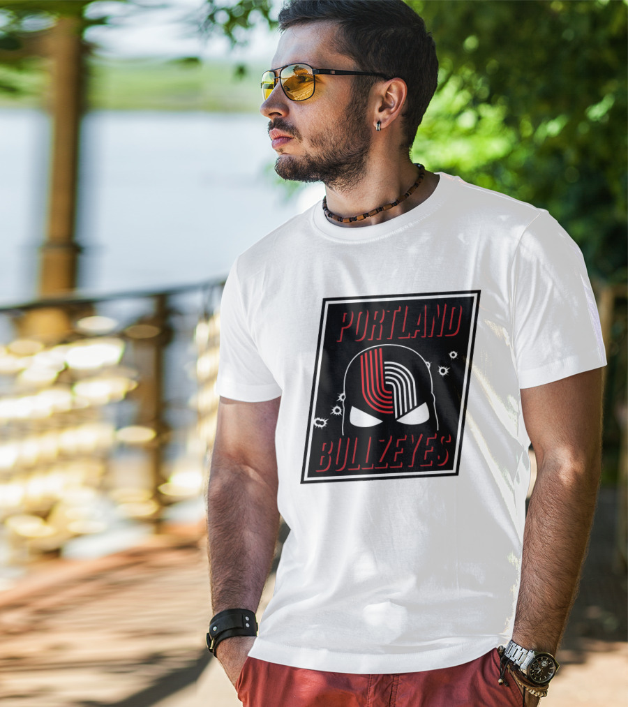 Portland Trail Bullzeyes NBA Basketball Emblem T-Shirt