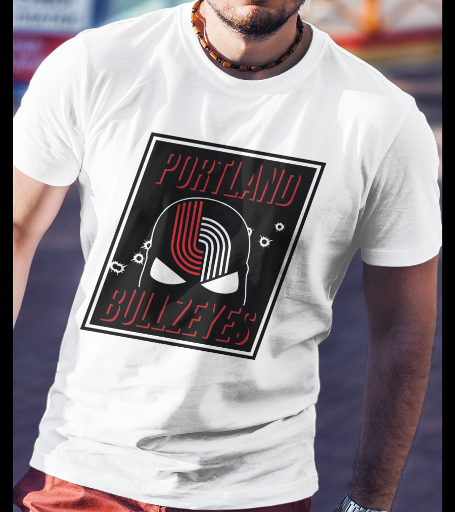 Portland Trail Bullzeyes NBA Basketball Emblem T-Shirt